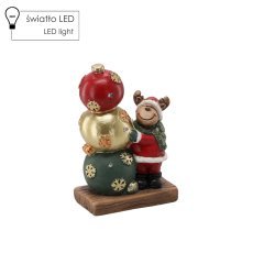 Weihnachtsfigur – Rentier mit Dekoration, 13,6 x 8 x 20,4 cm, LED, 2 Stück im Set *1438