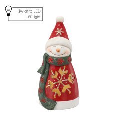 Weihnachtsfigur – Schneemann mit Schneeflocke 18,7 x 18 x 39,7 cm LED *1476