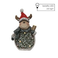 Weihnachtsfigur – Hirsch mit Blättern 24 x 9,5 x 38,5 cm LED *1186