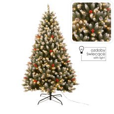 Verschneit mit Ebereschen, Zapfen und LED *9056