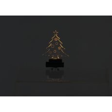 Chomik - Set aus 5 transparenten Lichtern mit Weihnachtsmotiv und Fernbedienung, 10,5 cm - LED9469