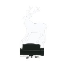Chomik - Set aus 5 transparenten Lichtern mit Weihnachtsmotiv und Fernbedienung, 10,5 cm - LED9469
