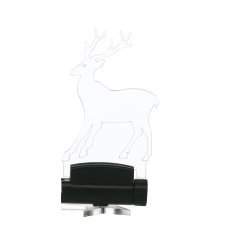 Chomik - Set aus 5 transparenten Lichtern mit Weihnachtsmotiv und Fernbedienung, 10,5 cm - LED9469