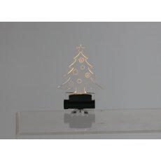 Chomik - Set aus 5 transparenten Lichtern mit Weihnachtsmotiv und Fernbedienung, 10,5 cm - LED9469