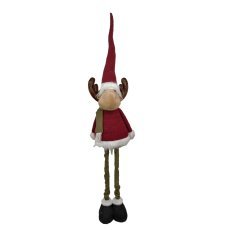 Weihnachtlicher Hirsch mit verstellbaren Beinen 90–138 cm, rot *9704