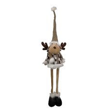 Weihnachtsrentier mit verstellbaren Beinen 90–138 cm beige *9711