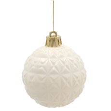 Chomik - Set mit 66 Weihnachtsornamenten, 6 cm, in Champagner-, Grau- und Weißtönen *0035