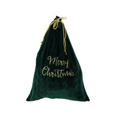 Geschenksack 50 x 70 cm grün „Merry Christmas“ Packung = 12 Stk *0240