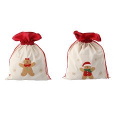 Geschenksackerl 45 x 60 cm, beige mit gemischten Mustern *0325