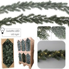 Girlande aus Kiefer, 180 cm, LED, gemischte Muster, Display = 21 Stk., Palette = 42 Stk. *2008