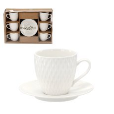 Set aus 6 Tassen mit Untertassen, 250 ml *4146