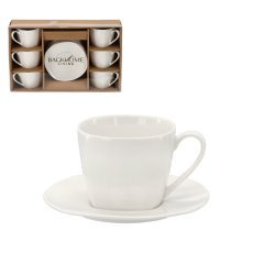 Set mit 6 Tassen inklusive Untertassen, 250 ml *4160