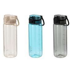 Wasserflasche 630 ml mit Messskala, Mix-Farben *9664