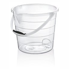 Transparenter Eimer mit Trennwand 15 l *3088