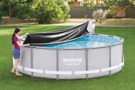 Chomik - Poolabdeckung mit Metallrahmen 4,27 m *1691 *4742
