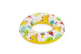 Chomik - Aufblasbares Kinderplanschbecken mit Ball und Ring Bestway 122x20 cm - BES51124