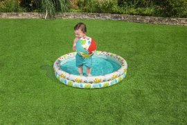 Chomik - Aufblasbares Kinderplanschbecken mit Ball und Ring Bestway 122x20 cm - BES51124
