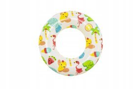 Chomik - Aufblasbares Kinderplanschbecken mit Ball und Ring Bestway 122x20 cm - BES51124