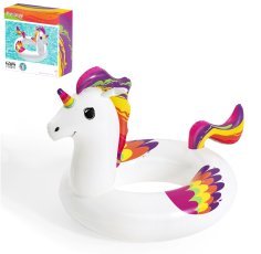 Chomik - Aufblasbarer Einhorn-Badering Ø 119 cm x 91 cm *7432