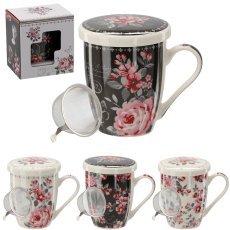 Porzellantasse mit Sieb und Deckel 340 ml - LIL1889