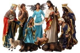 Set aus 11 Weihnachtsfiguren bis 60 cm - LIG60