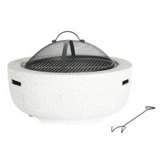 Feuerschale für den Garten mit Abdeckung und Blasebalg – BBQ0131