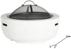 Feuerschale für den Garten mit Abdeckung und Blasebalg – BBQ0131