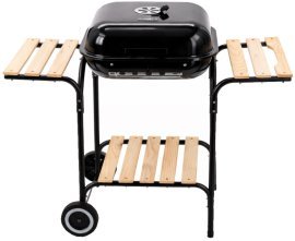 Amerikanischer Holzkohlegrill mit Seitenablagen und Rädern - BBQ0155