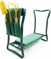 Garten-Kniebank - grün - GWI3632