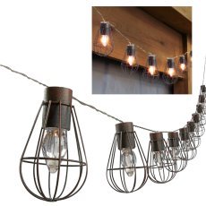 Solar-Lichterkette für den Garten 2+1,8 m Loft, 10 warmweiße LEDs - SOL3644