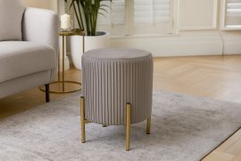 Hocker mit Füßen – grau – PHO4231