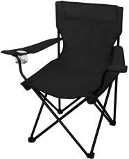 Klappbarer Campingstuhl – Schwarz – LEZ5880
