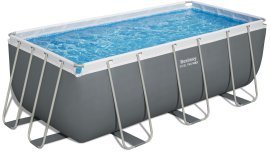 Pool mit Metallrahmen 4,12×2,01×1,22 m - BES56457 (Pool, Sandfilterpumpe, Leiter, Dosierer) *0258 *6288