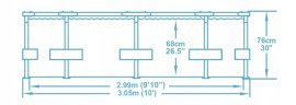 Chomik - Bestway Steel Pro MAX Pool mit Metallrahmen 305×76 cm - BES56406