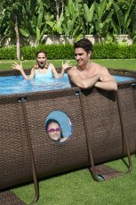 Chomik - Ovaler Pool mit Metallrahmen 4,27×2,5×1 m - BES56714