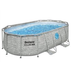 Chomik - Ovaler Pool mit Metallrahmen 4,27×2,5×1 m - BES56714