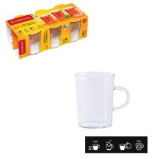 Set aus 6 hitzebeständigen Gläsern mit einem Fassungsvermögen von 0,22 L – WOL60