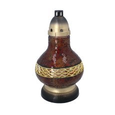 Glaswindlicht Vitrail Karafa klein – braun – ZOZ1385