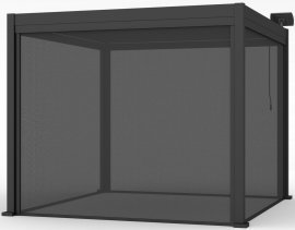 ZIP-Rollo für Aluminium-Pergola 3 m – Grau – GOL0579