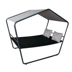 Doppelte Gartenliege mit Sonnendach - FAT4590