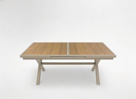 Ausziehbarer Gartentisch aus Aluminium 180–240×90×76 cm – ATO0388