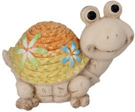 Gartenfigur – Schildkröte mit geflochtenem Panzer – GOT7355