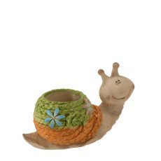 Gartenblumentopf – Schnecke mit geflochtener Schale – GOT7362