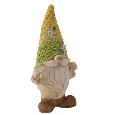 Gartenfigur – Gartenzwerg mit Strickmütze und LED – GOT7386