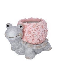 Garten-Blumentopf – rosa Schildkröte – GOT7430