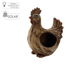 Gartenblumentopf – Hahn mit LED – TOG0296