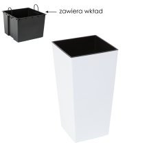 Blumentopf Finezja 25x25 cm mit Einsatz – weiß - LAM55333