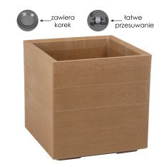 Pflanzenständer Karo 40x40 cm – Naturholz – LAM88844