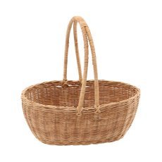 Rattan-Korb 32x25x12/31 cm mit Griff – natur – DRA01_8734