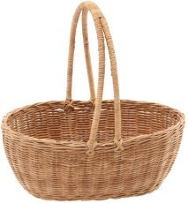 Rattan-Korb 32x25x12/31 cm mit Griff – natur – DRA01_8734